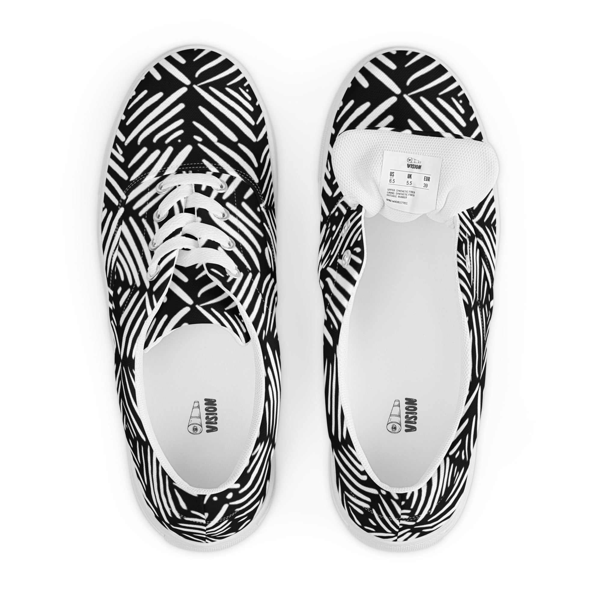 Tennis en toile avec lacets homme