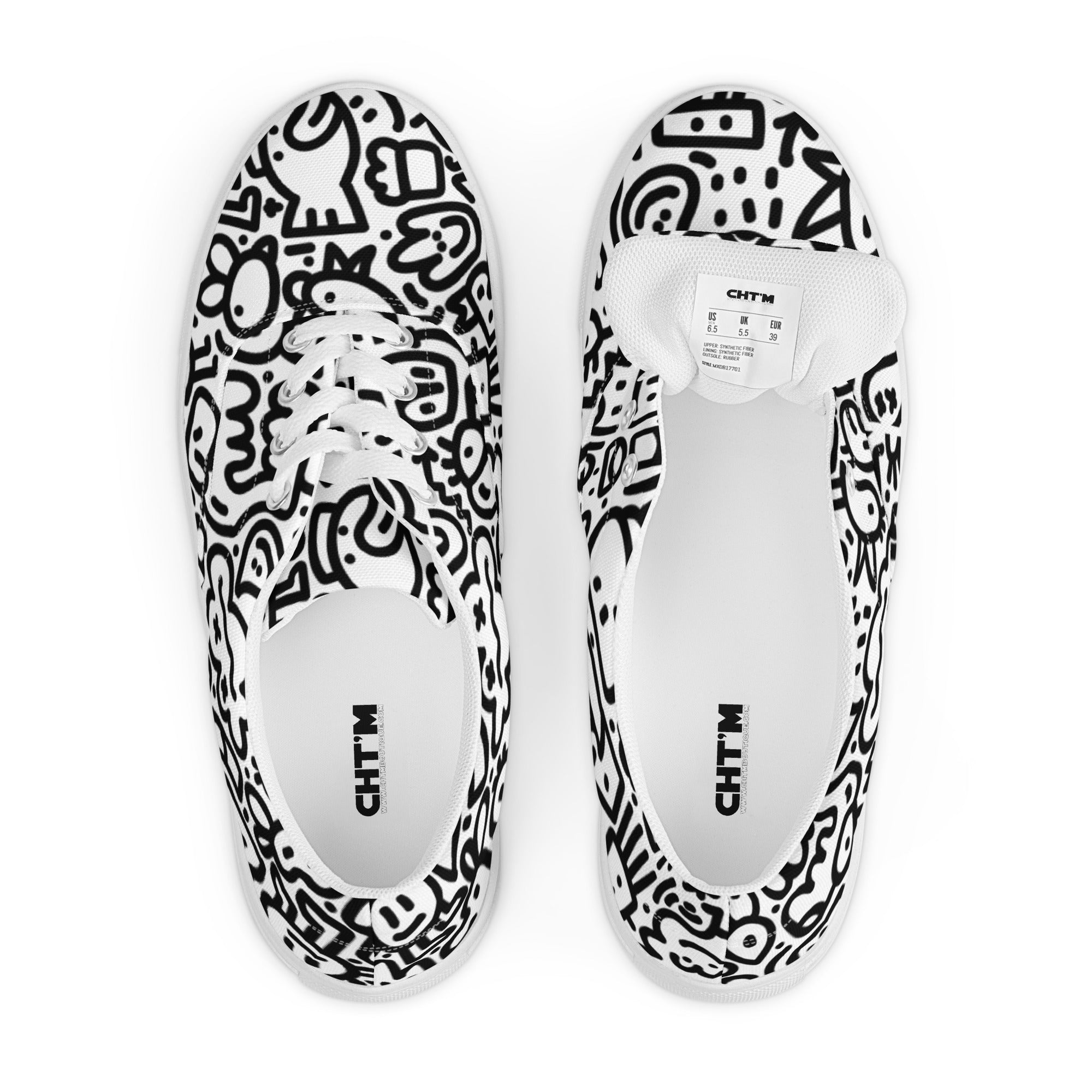 Tennis en toile avec lacets homme