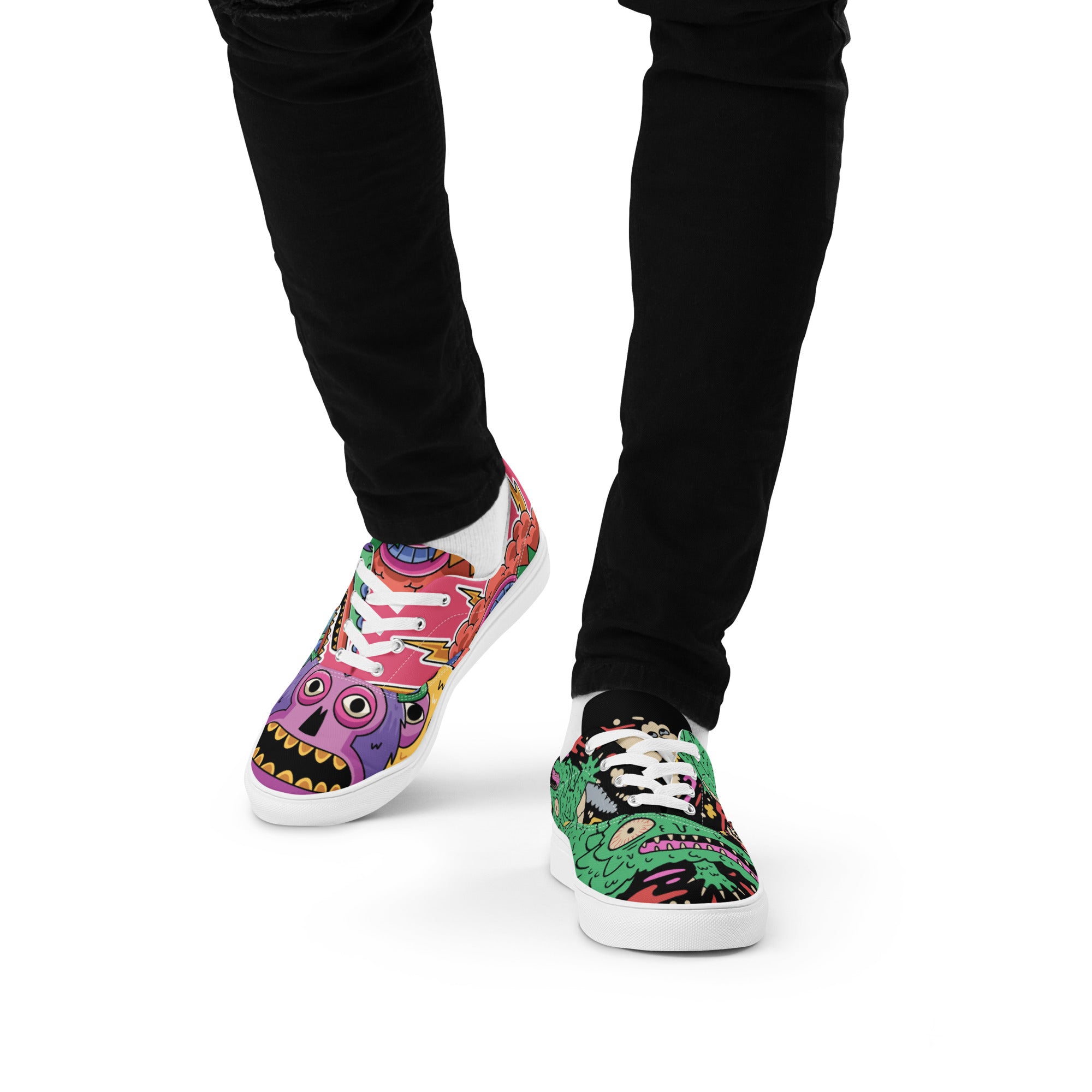 Tennis en toile avec lacets homme