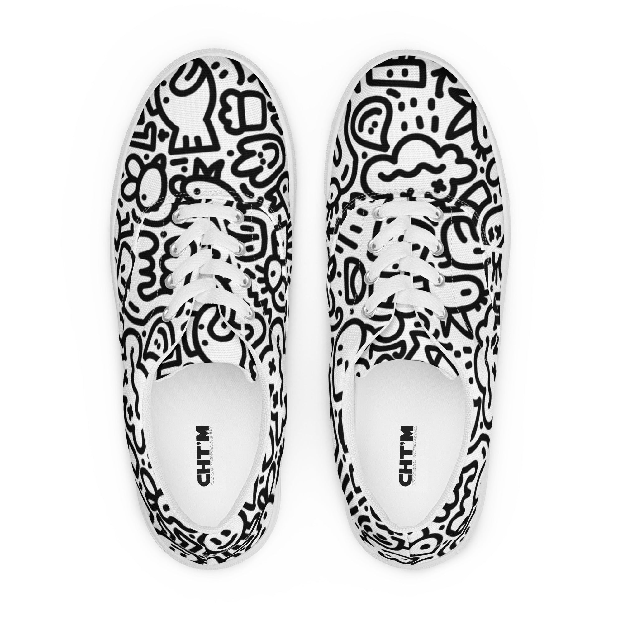 Tennis en toile avec lacets homme