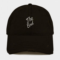 Casquette baseball effet usé the end noir gros plan sur le tissu CHT'M Boutique