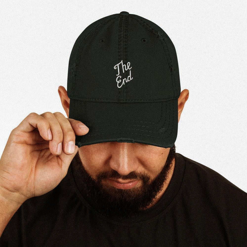 Casquette Effet Usé - THE END -  from chtmboutique by chtmboutique - BASEBALL, FILMMAKER, THE END