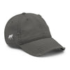 Casquette baseball effet usé white wolf noir vue de profil CHT'M Boutique