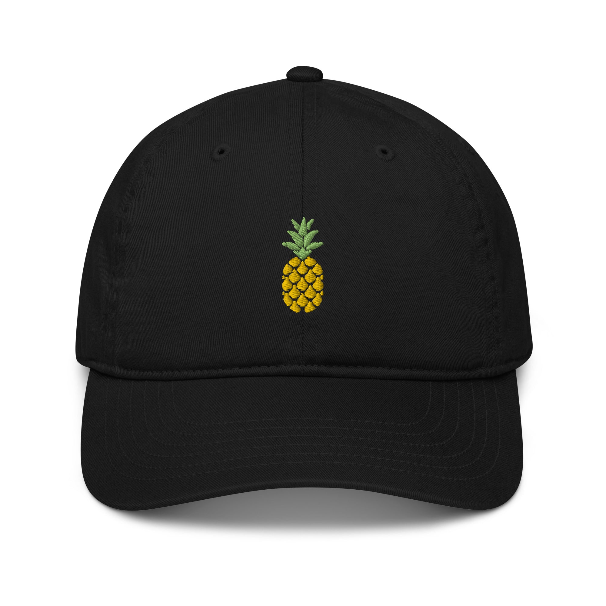casquette noir brodee ananas