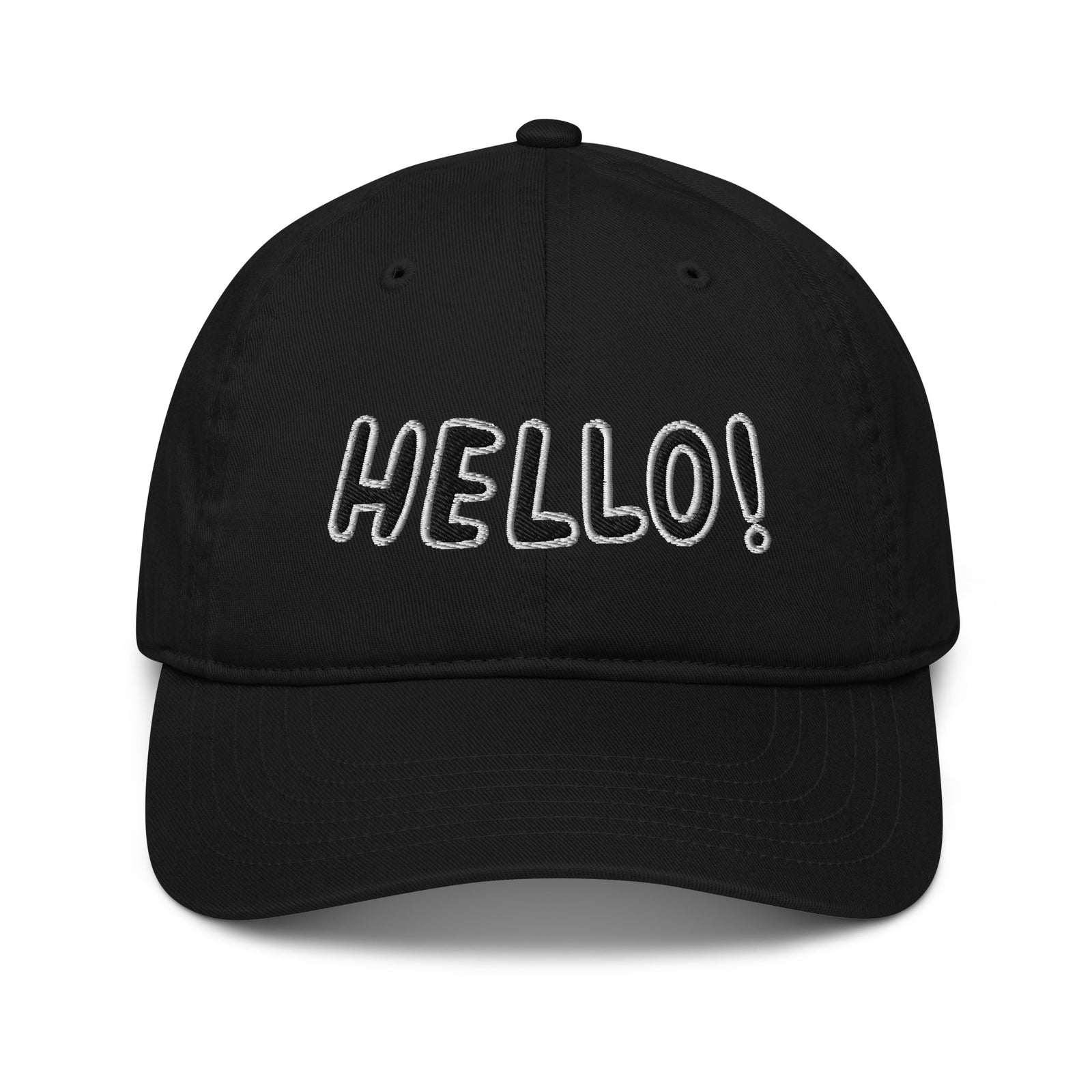 Casquette baseball bio hello noir CHT'M Boutique