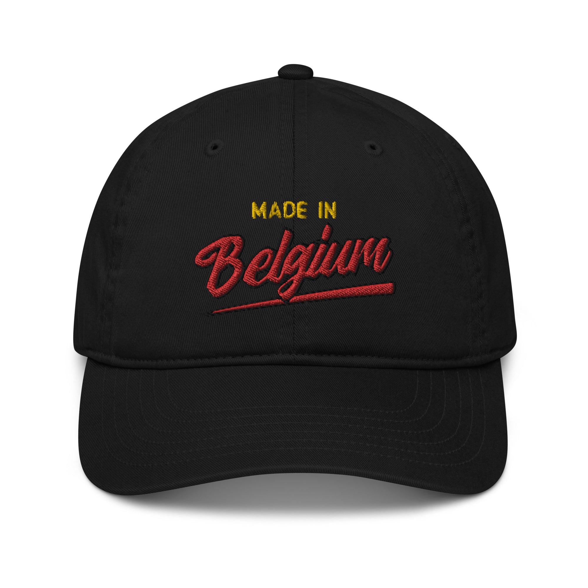 Casquette de baseball bio Belge brodée - "Made in Belgium with love"