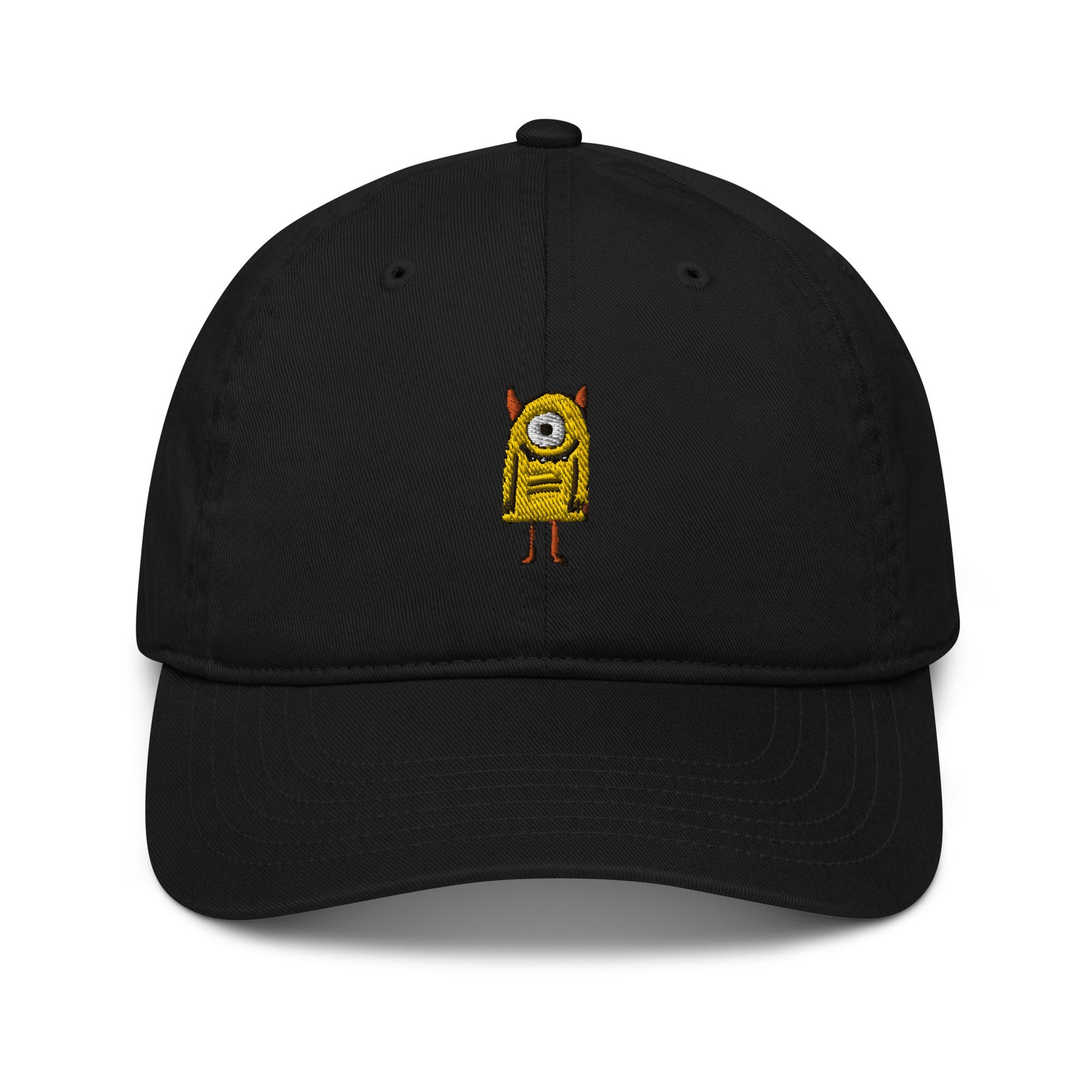 casquette originale noir avec un monstre brodé