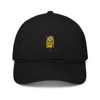 casquette originale noir avec un monstre brodé