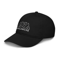 Casquette baseball avax avalanche crypto noir vue de trois quarts CHT'M Boutique