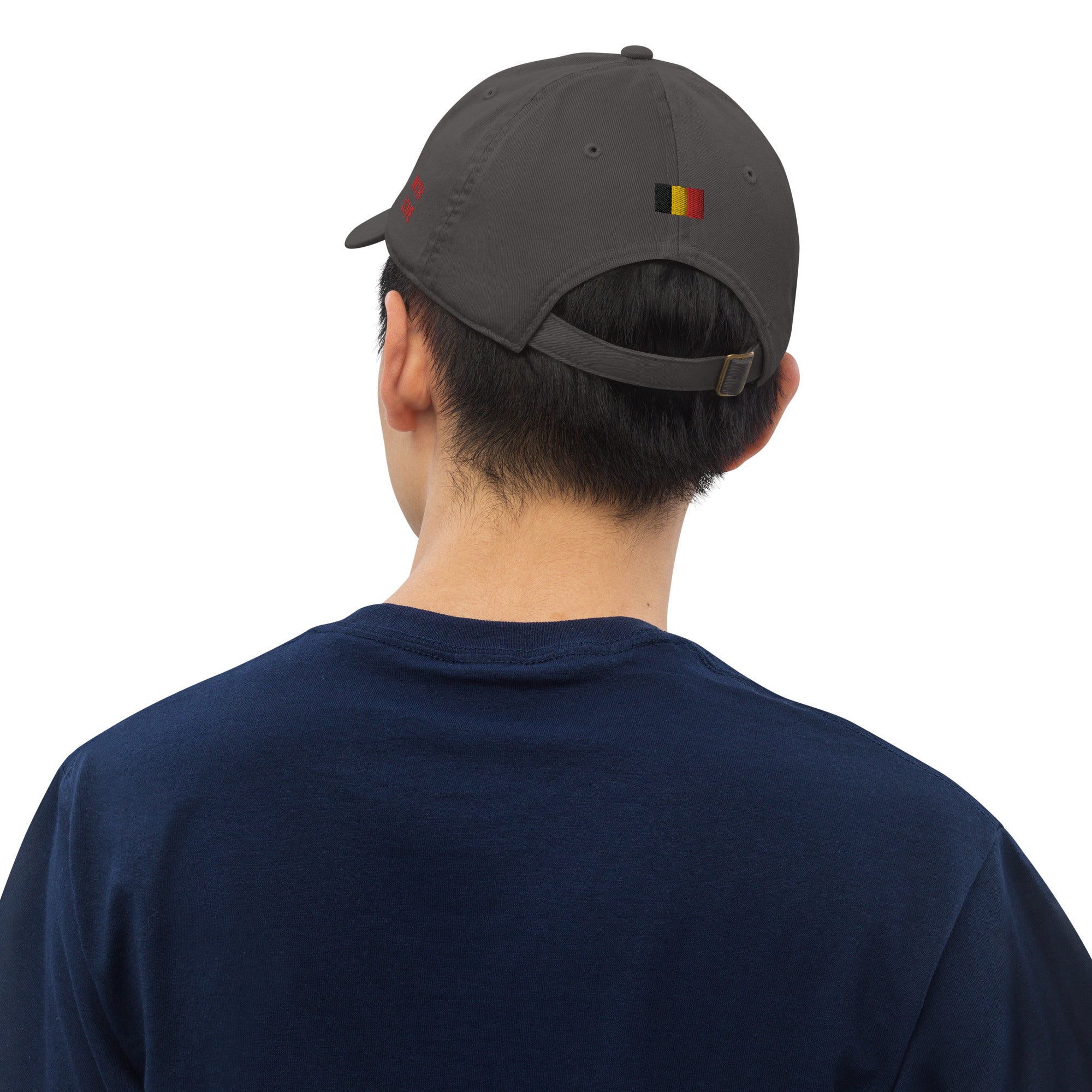 Casquette de baseball bio Belge brodée - "Made in Belgium with love"