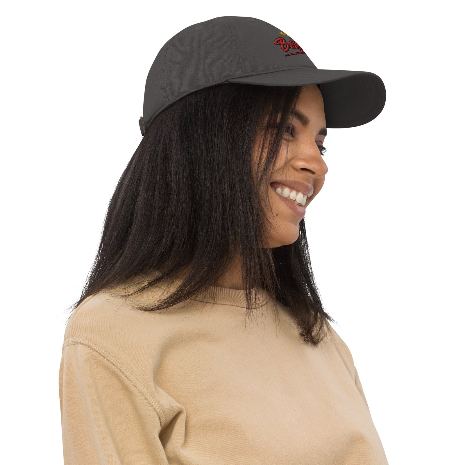 Casquette de baseball bio Belge brodée - "Made in Belgium with love"