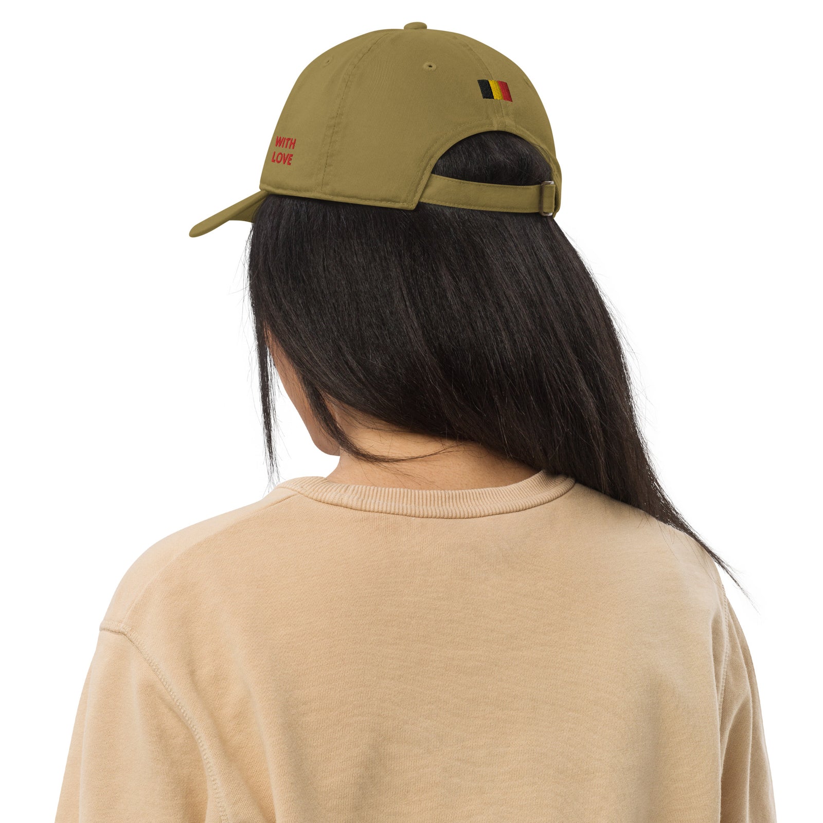 Casquette de baseball bio Belge brodée - "Made in Belgium with love"