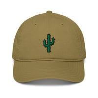 Casquette baseball bio cactus oyster détail de la broderie CHT'M Boutique