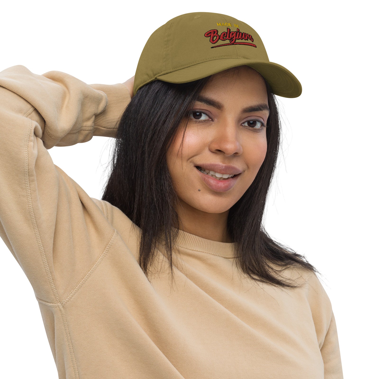 Casquette de baseball bio Belge brodée - "Made in Belgium with love"