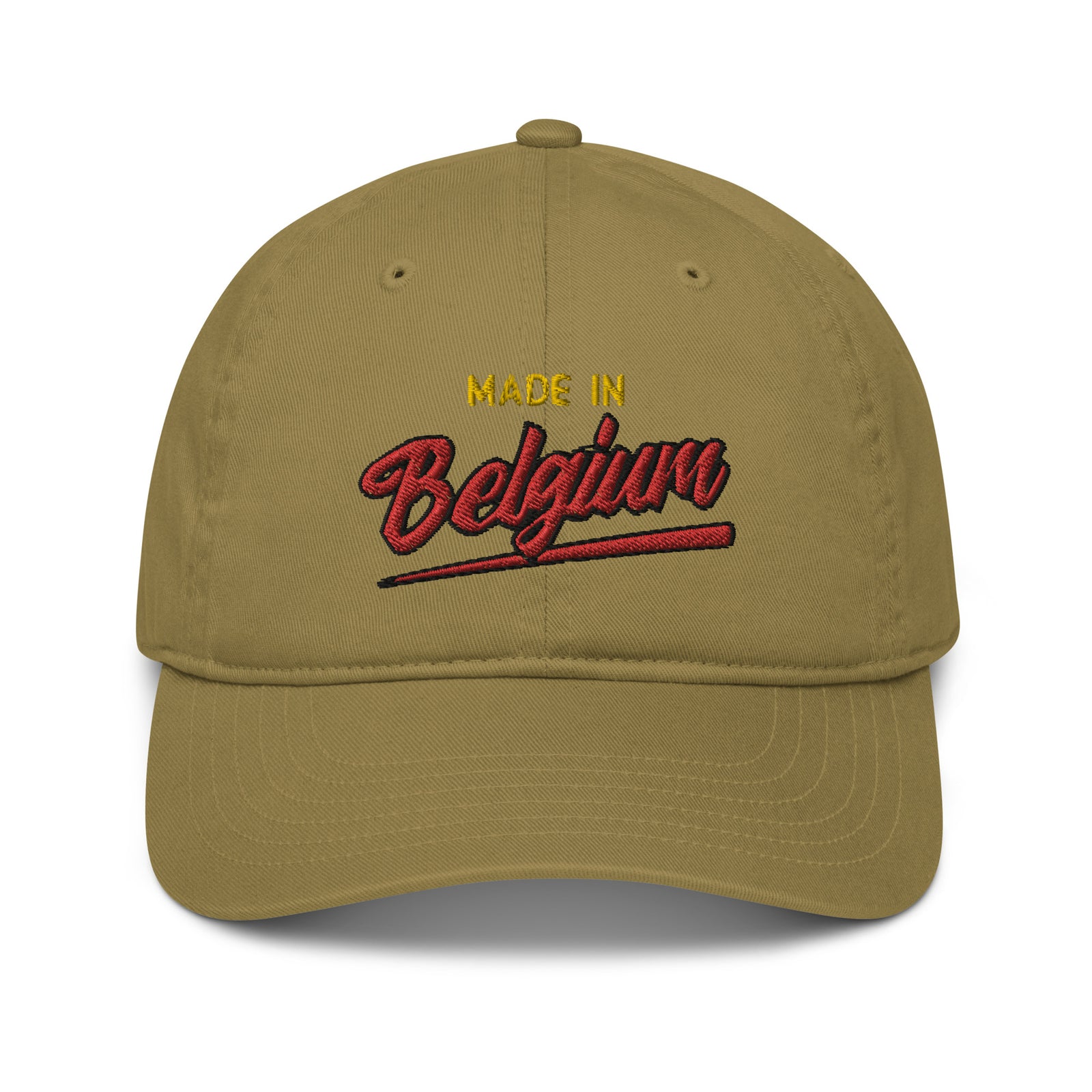Casquette de baseball bio Belge brodée - "Made in Belgium with love"