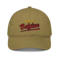 Casquette de baseball bio Belge brodée - "Made in Belgium with love"