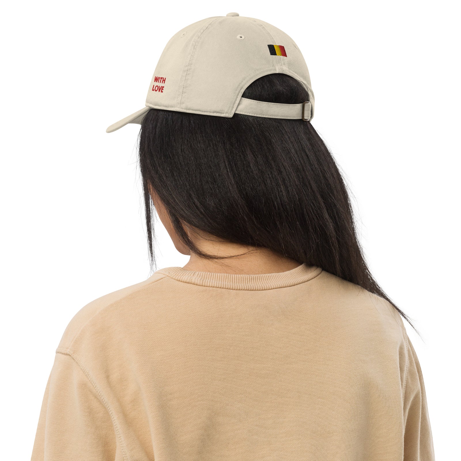 Casquette de baseball bio Belge brodée - "Made in Belgium with love"