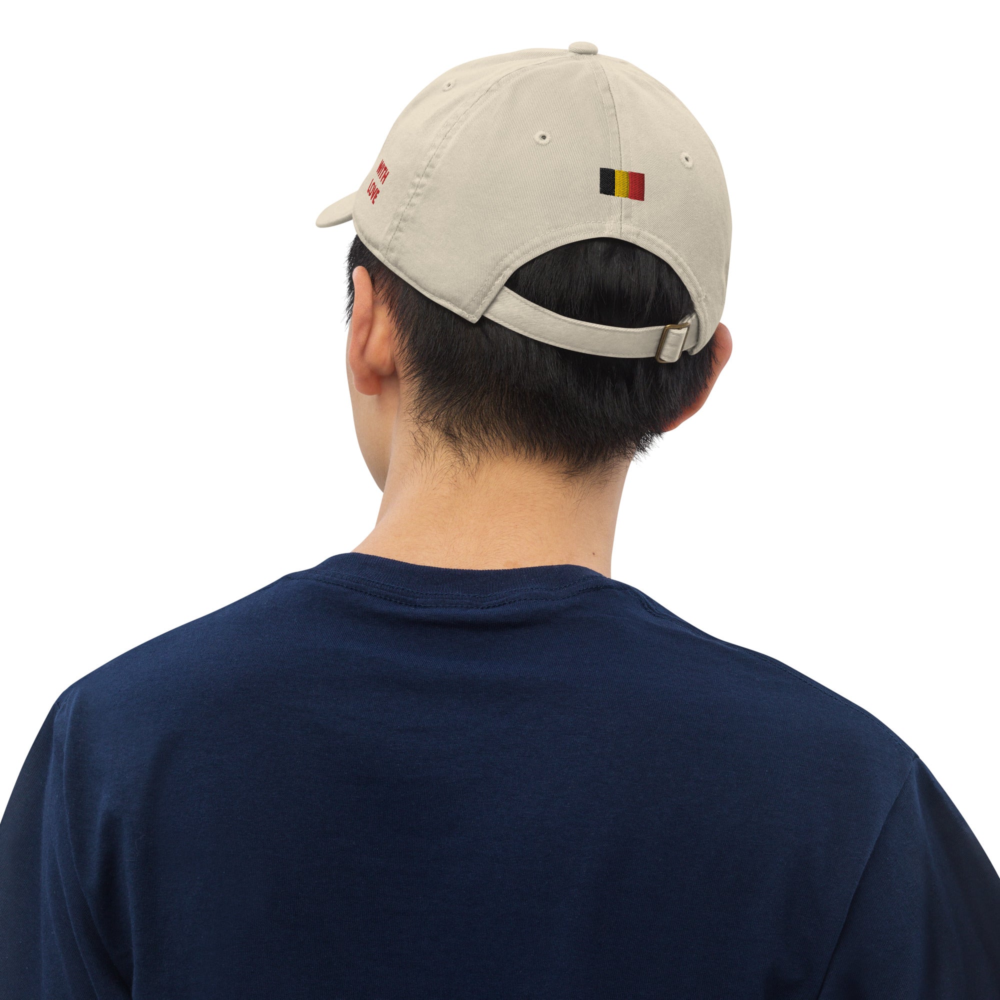 Casquette de baseball bio Belge brodée - "Made in Belgium with love"