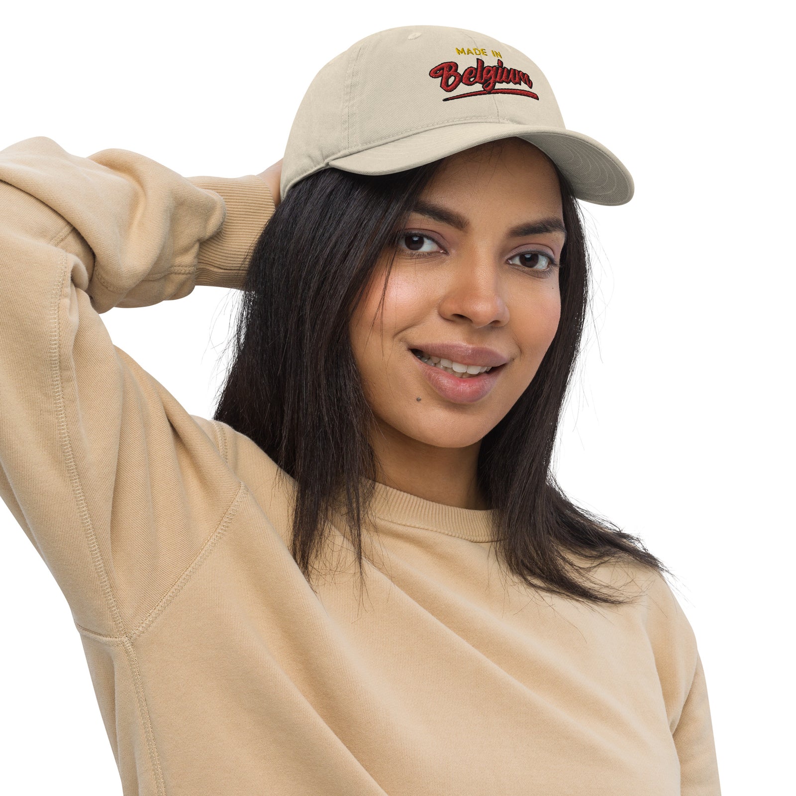 Casquette de baseball bio Belge brodée - "Made in Belgium with love"