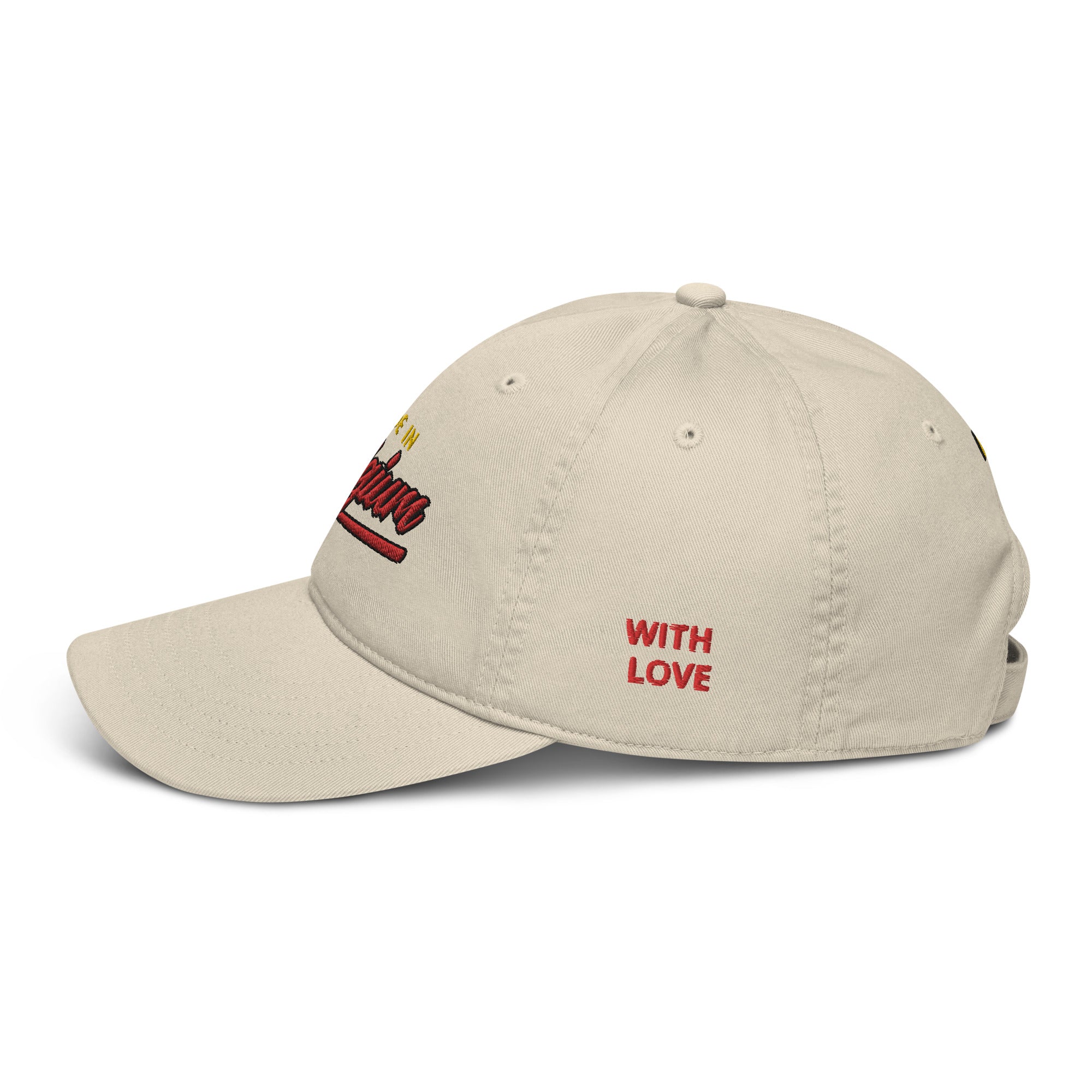Casquette de baseball bio Belge brodée - "Made in Belgium with love"