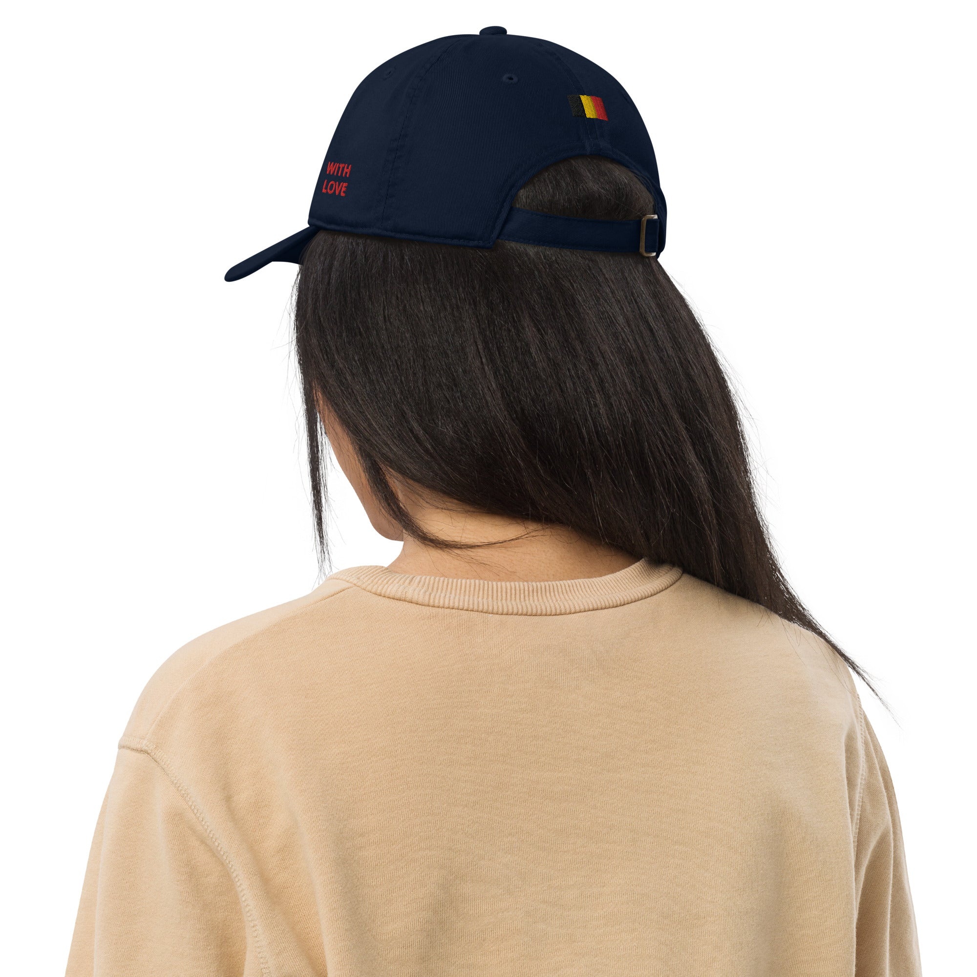 Casquette de baseball bio Belge brodée - "Made in Belgium with love"