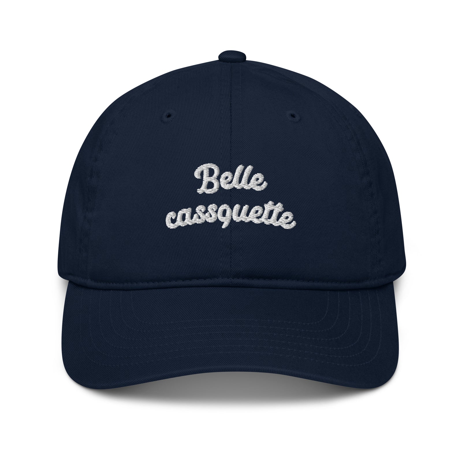 Casquette baseball bio belle casquette noir gros plan sur le tissu CHT'M Boutique