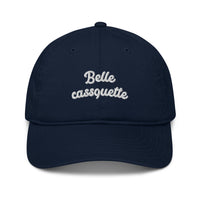 Casquette baseball bio belle casquette noir gros plan sur le tissu CHT'M Boutique