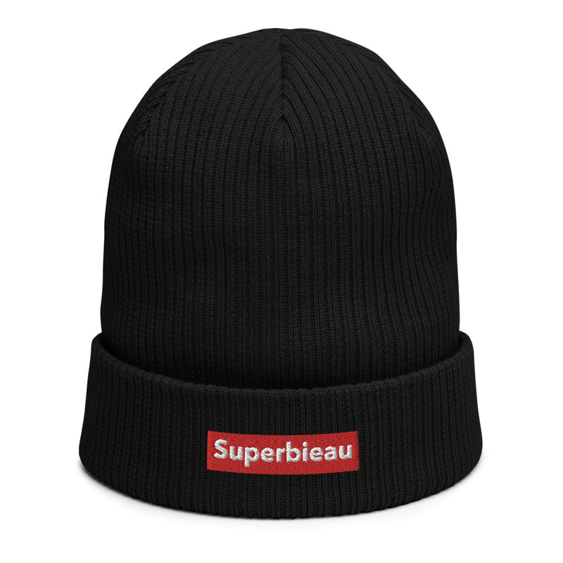 Bonnet côtelé bio - "SUPERBIEAU"