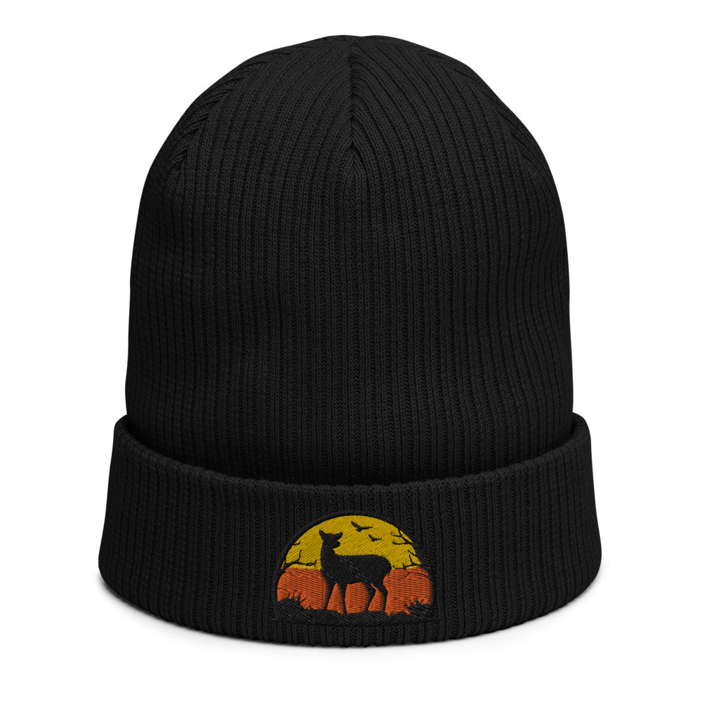 Bonnet côtelé bio - "COUCHER D'BICHE"