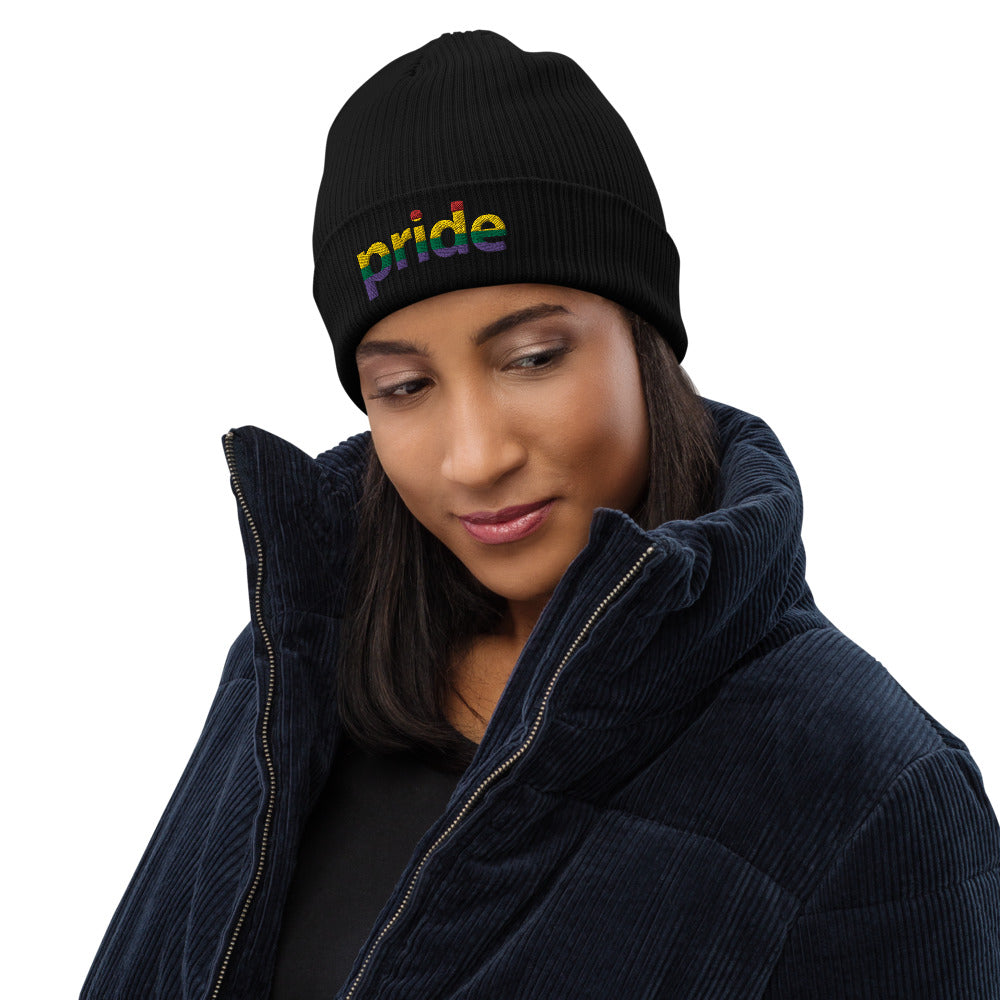 Bonnet côtelé bio - "PRIDE"