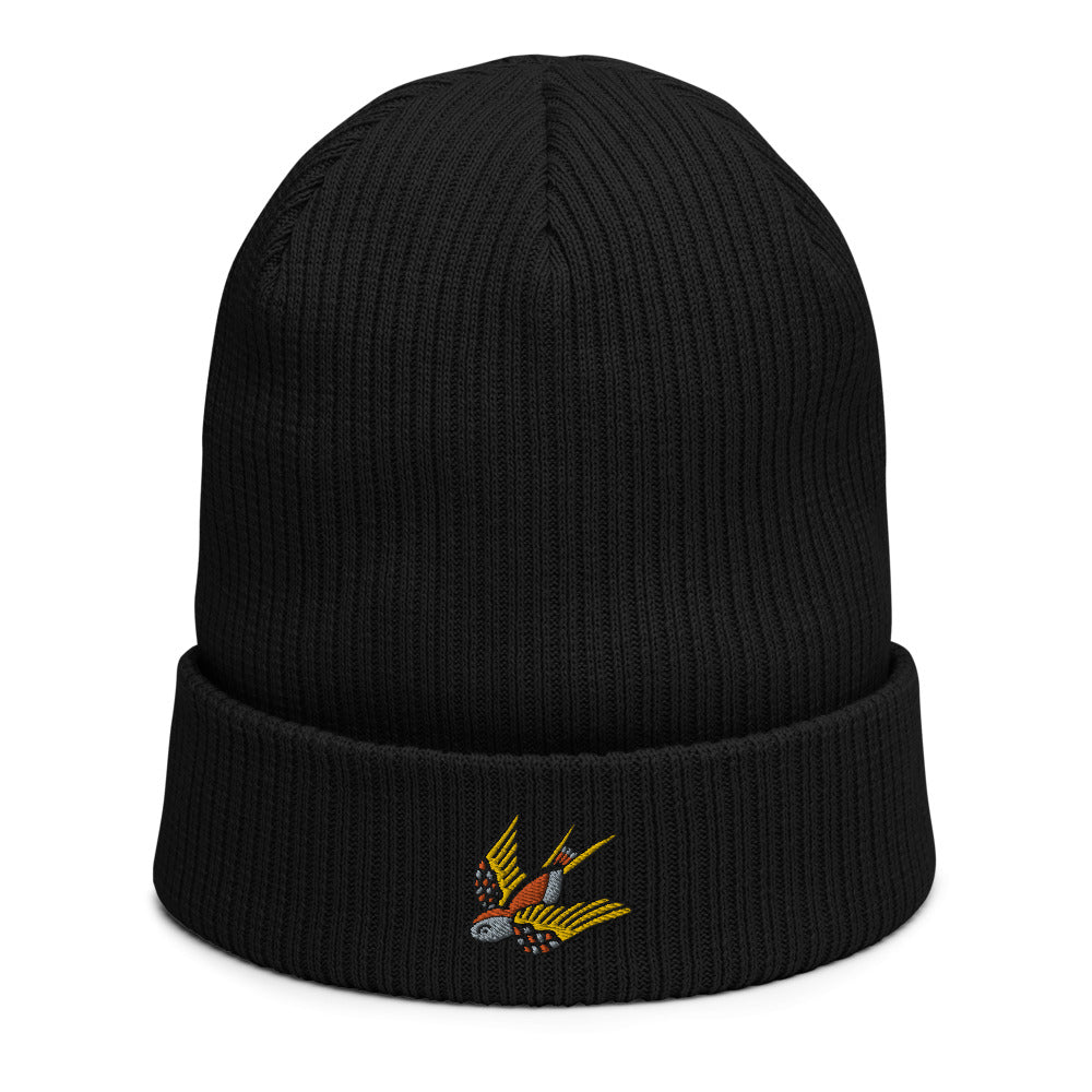 Bonnet côtelé bio - "HIRONDELLE"