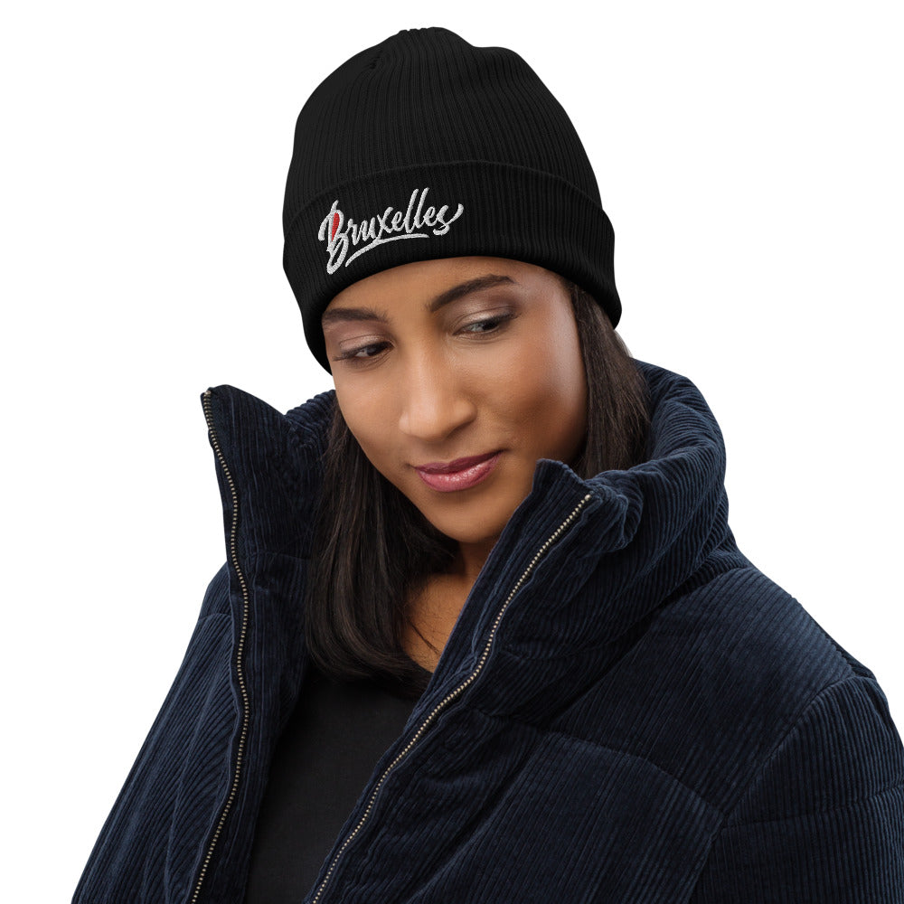 Bonnet côtelé bio - "BRUXELLES"