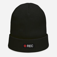 Bonnet côtelé bio - "REC"