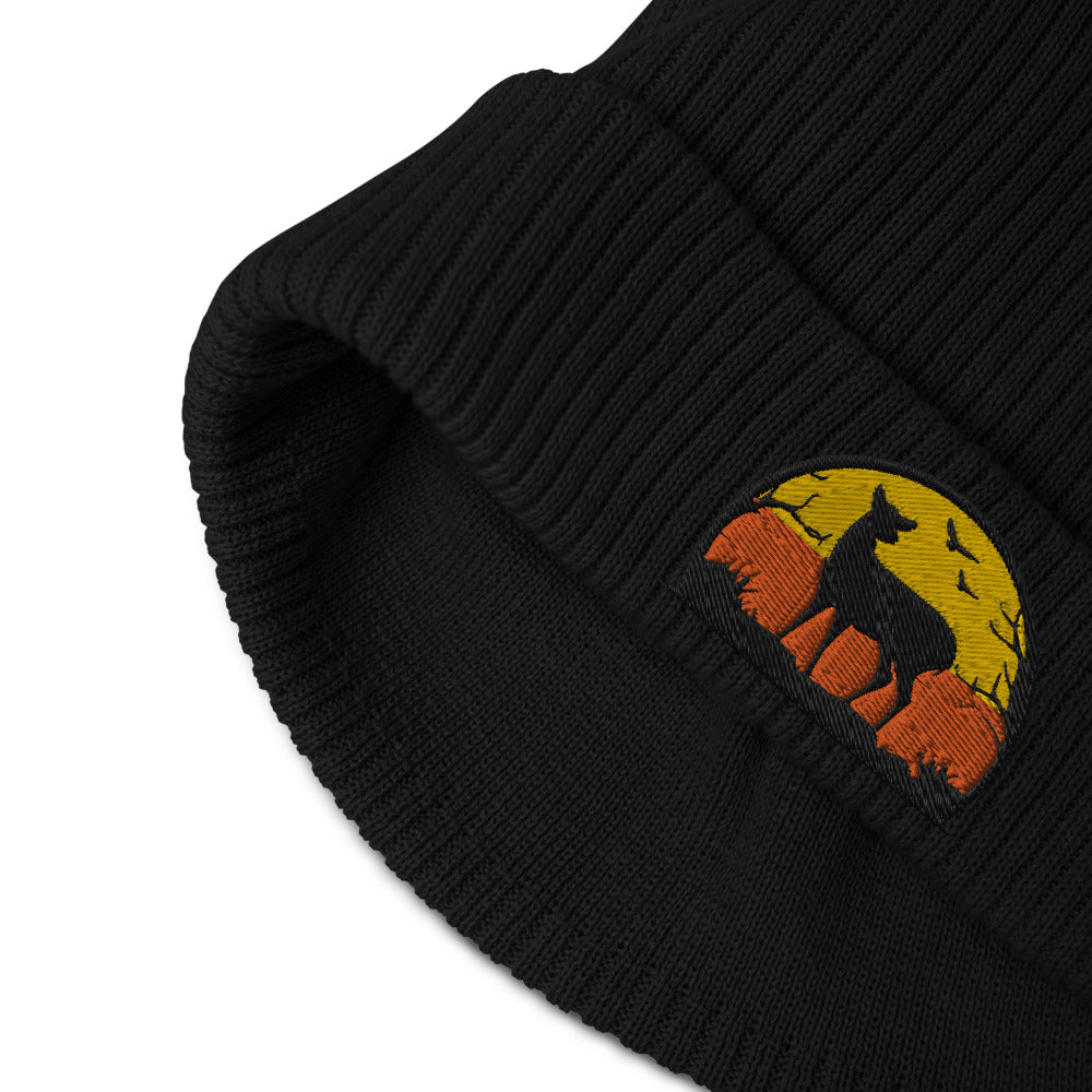 Bonnet côtelé bio - "COUCHER D'BICHE"