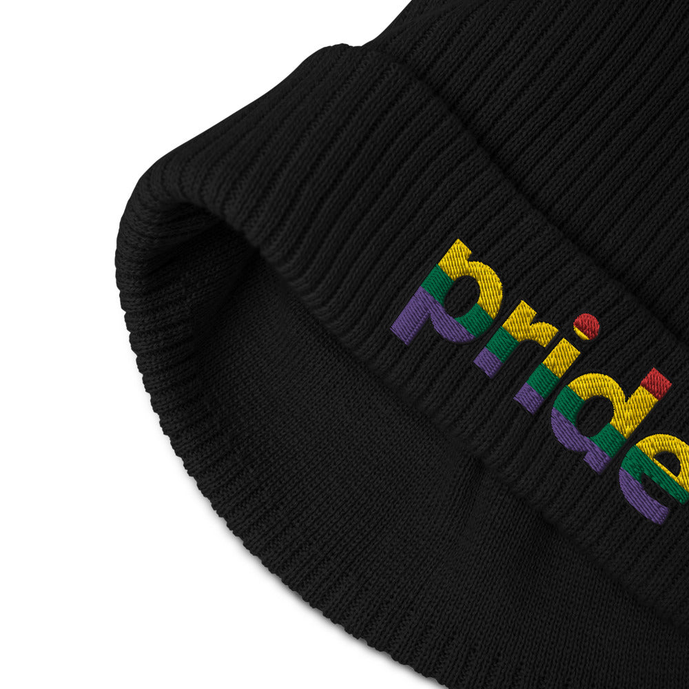 Bonnet côtelé bio - "PRIDE"
