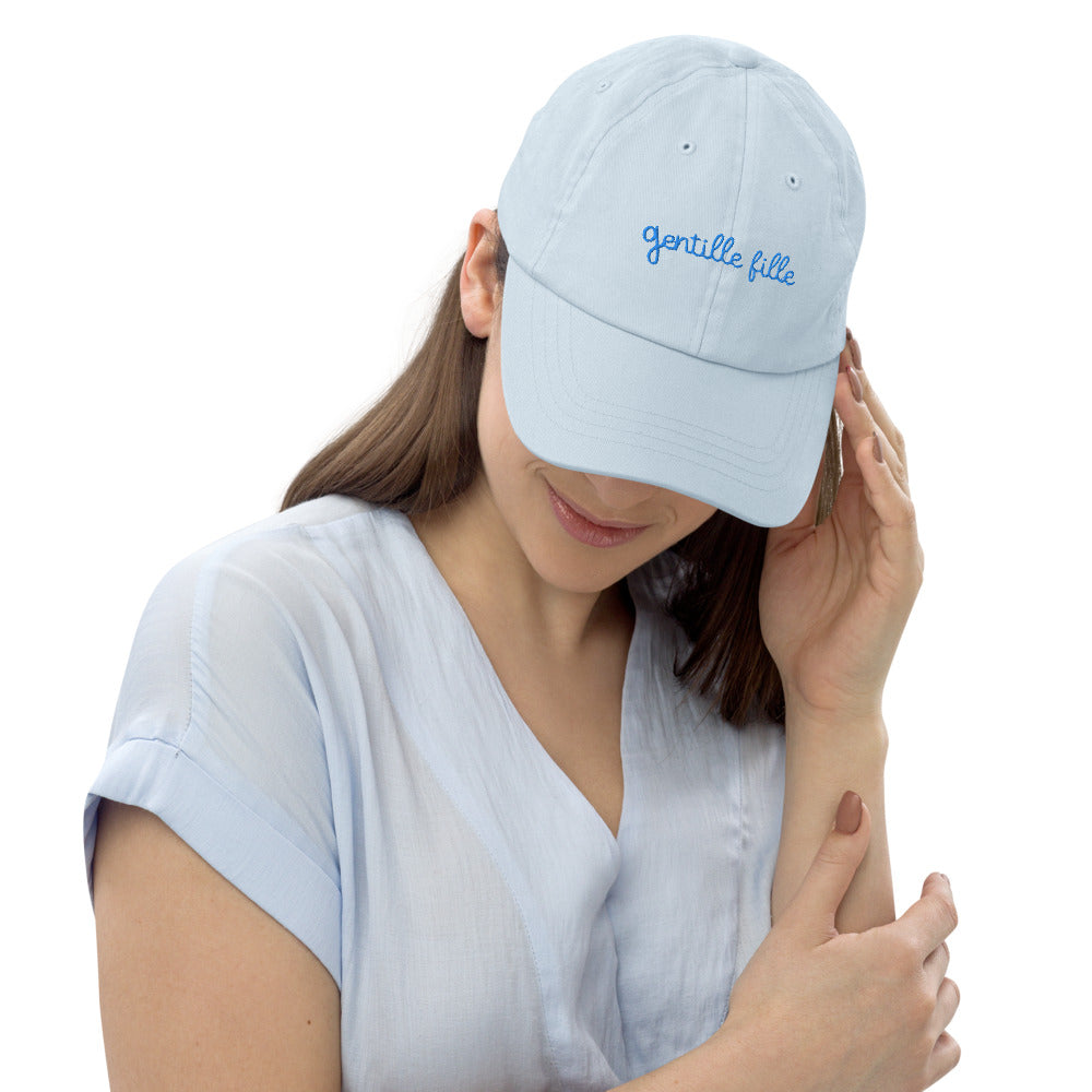 casquette de baseball bleu pour femme