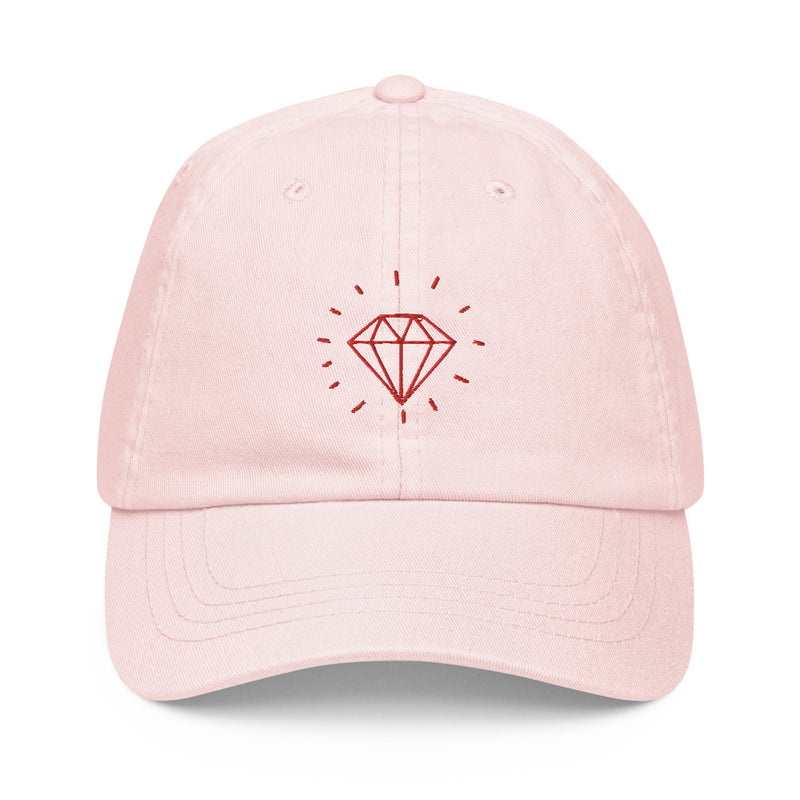 casquette femme de baseball tendance pastel rouge