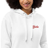 Pull à capuche femme brodé - "Biche"