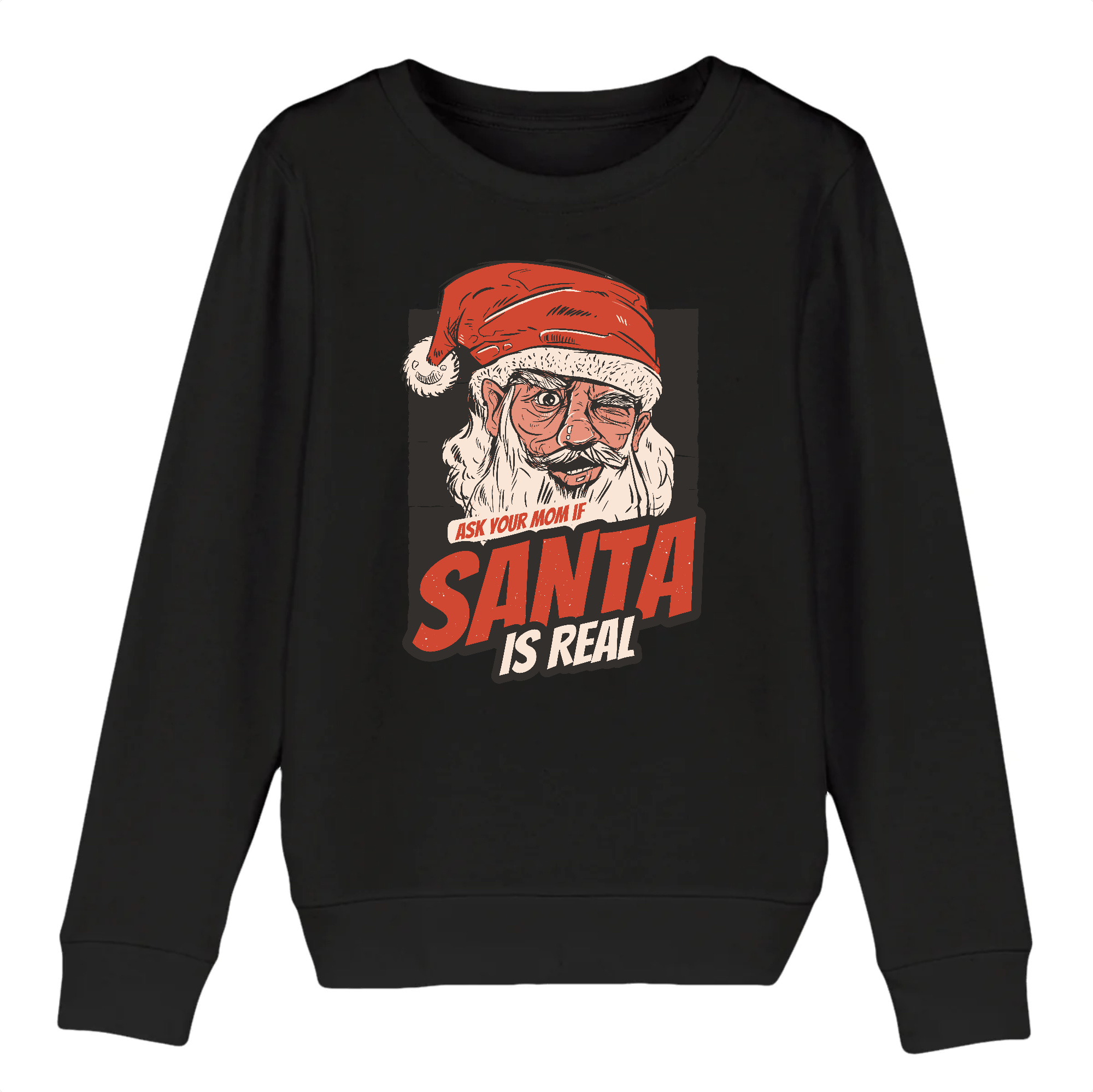 pull moche de noel enfant noir