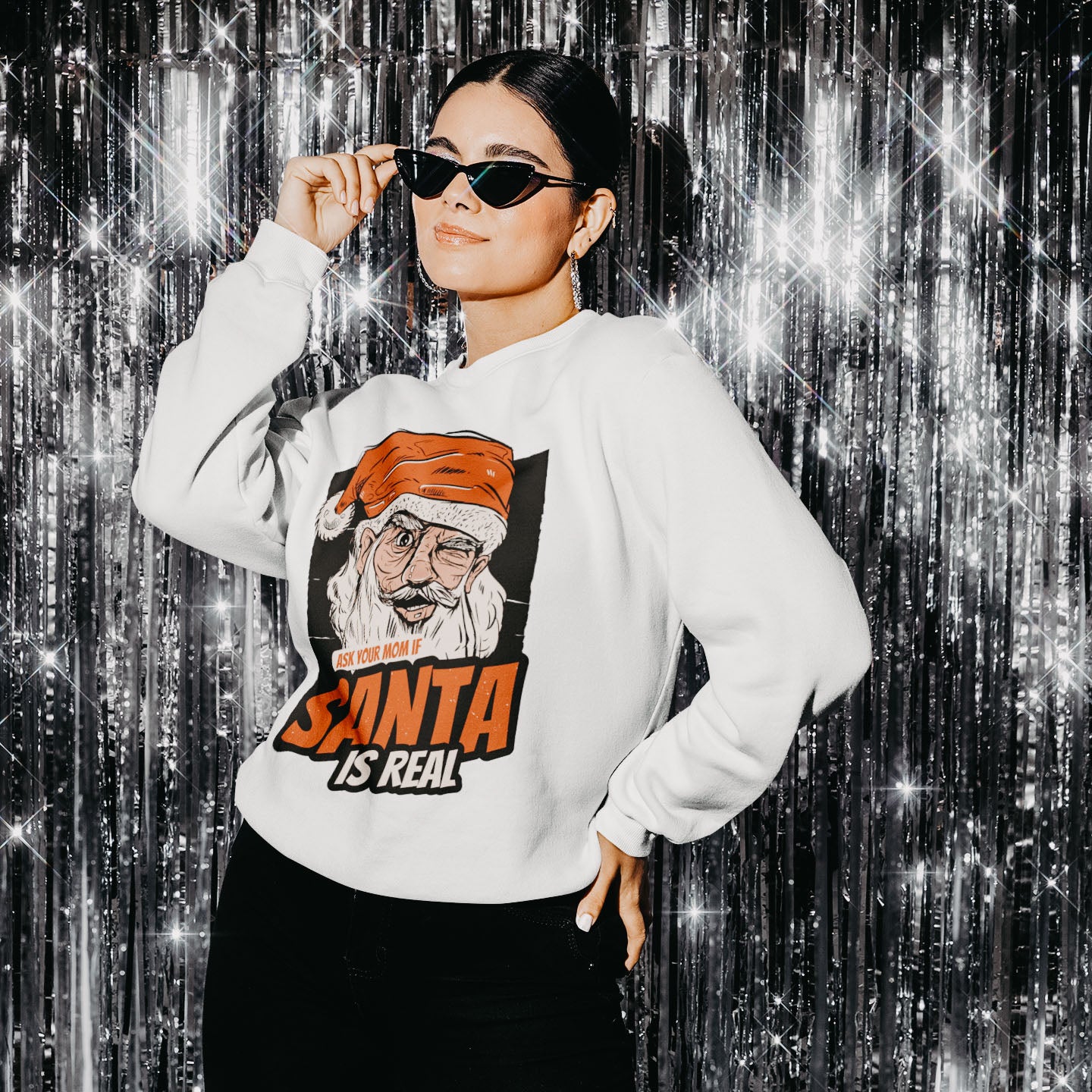 Pull de Noël - ASK YOUR MOM IF SANTA IS REAL