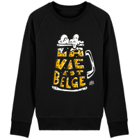 sweat biere belge la vie est belge