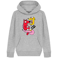 pull a capuche enfant original avec des chiens fous