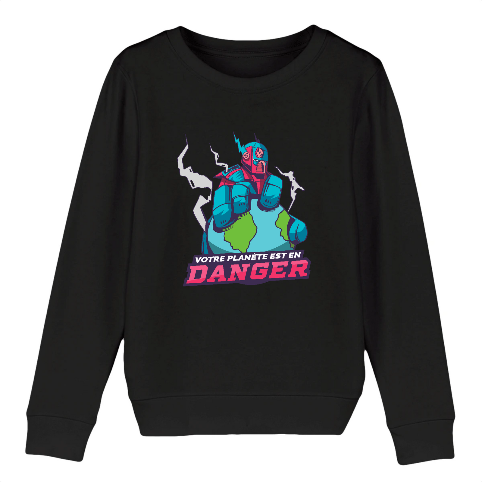 pull enfant robot planete en danger