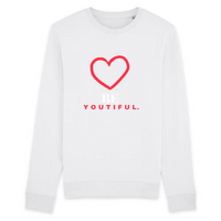pull femme blanc  beautiful soyez belles cadeau saint valentin 