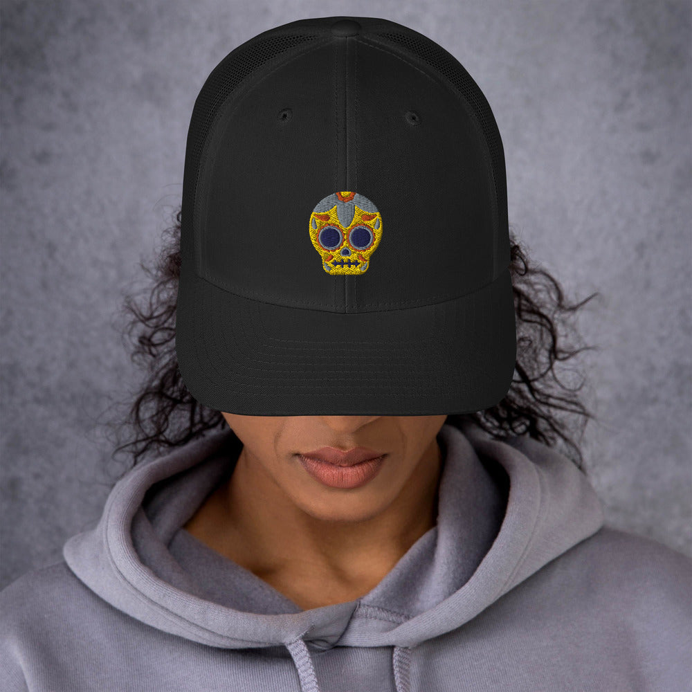 Casquette Trucker - Tête de mort mexicaine