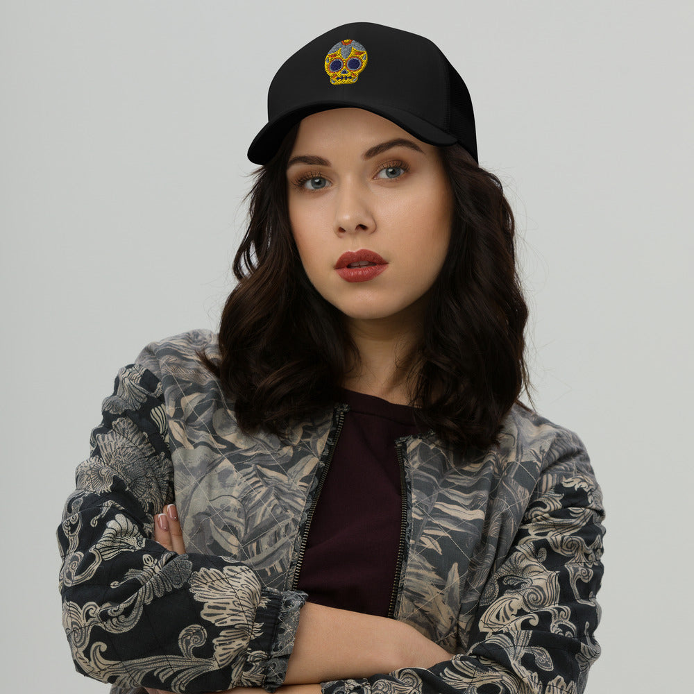Casquette Trucker - Tête de mort mexicaine