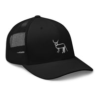 Casquette trucker noire Coucou Petite Perruche de François l'Embrouille — trois-quarts avant droit