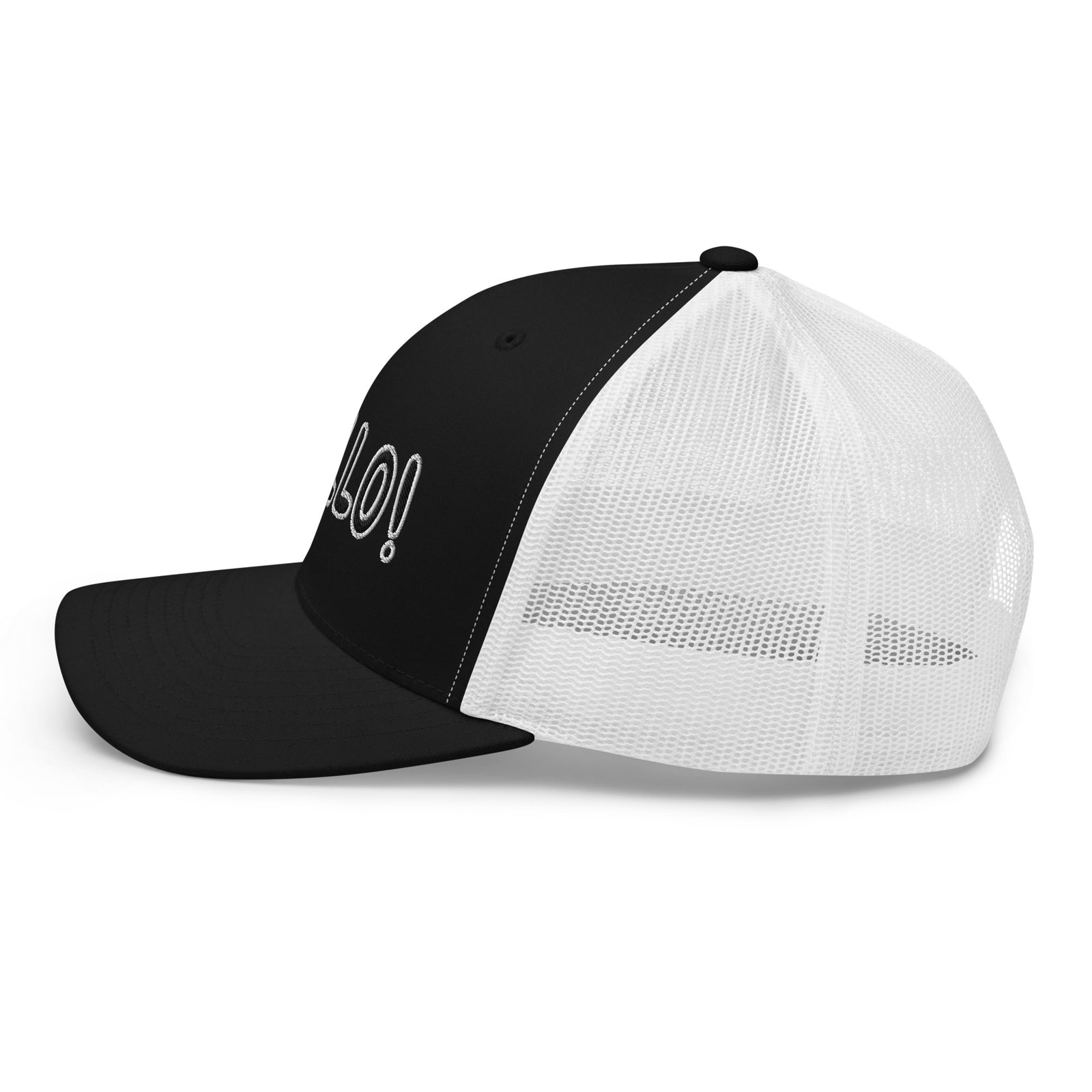 Casquette trucker hello noir vue avant CHT'M Boutique
