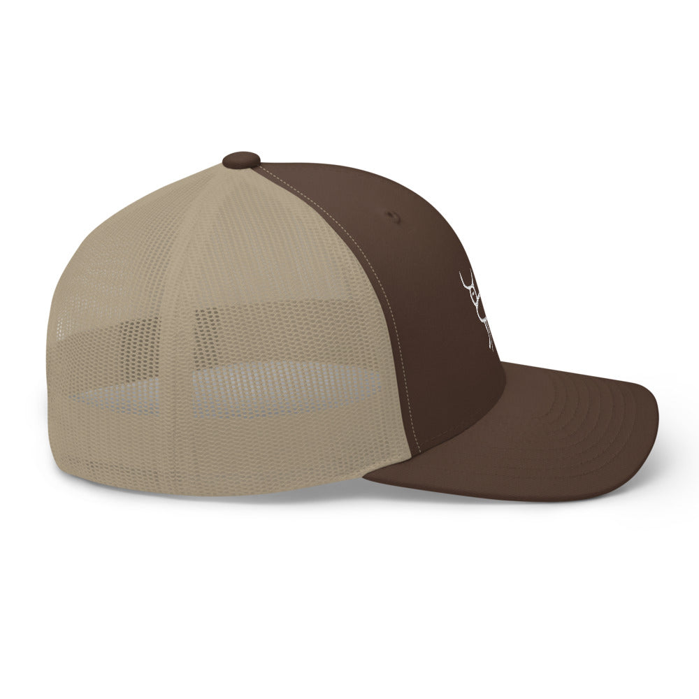 Casquette trucker marron et kaki Coucou Petite Perruche — profil droit