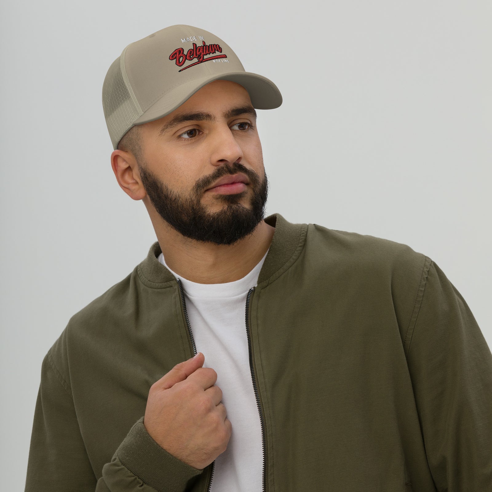 Casquette Trucker brodée - "Made in Belgium with love"